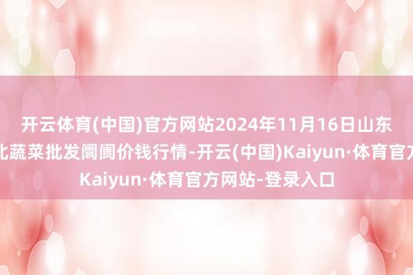 开云体育(中国)官方网站2024年11月16日山东滨州(六街）鲁北蔬菜批发阛阓价钱行情-开云(中国)Kaiyun·体育官方网站-登录入口