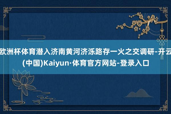 欧洲杯体育潜入济南黄河济泺路存一火之交调研-开云(中国)Kaiyun·体育官方网站-登录入口