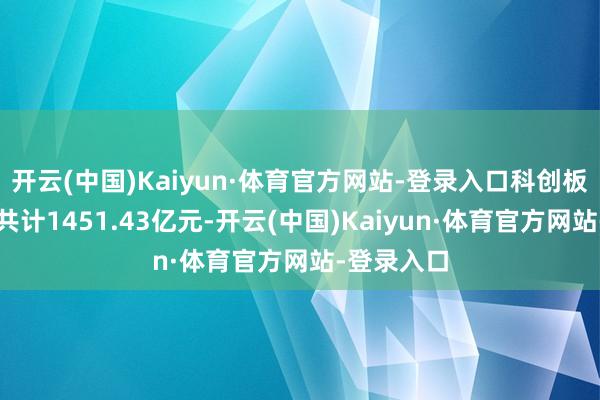 开云(中国)Kaiyun·体育官方网站-登录入口科创板两融余额共计1451.43亿元-开云(中国)Kaiyun·体育官方网站-登录入口